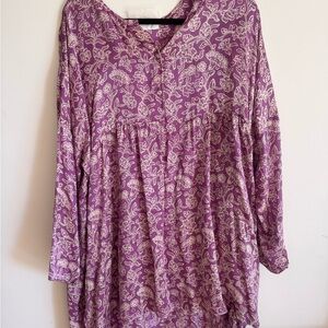 Acacia Swimwear Purple Floral Tunic